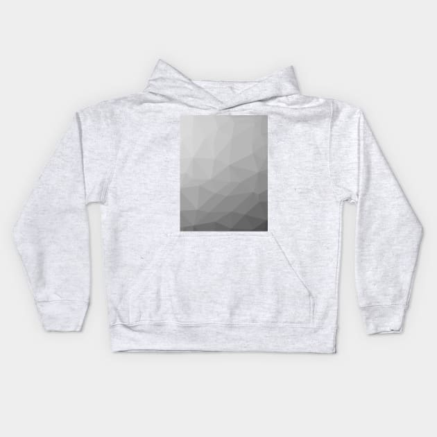 Grey Gradient Geometric Mesh Pattern Kids Hoodie by PLdesign